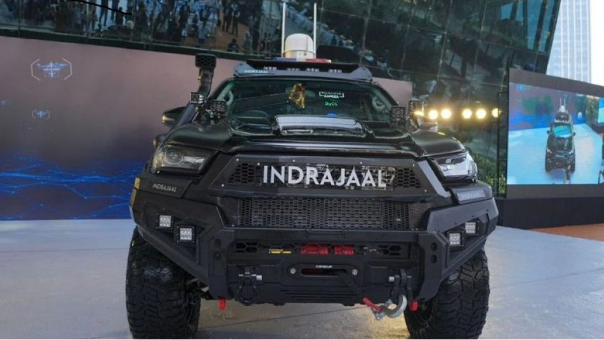 AI Anti-Drone Patrol Vehicle Indrajaal