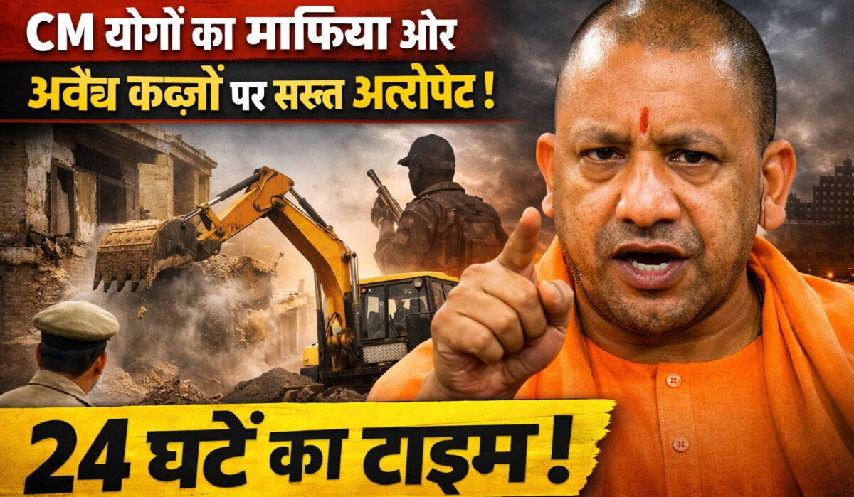 CM योगी का माफिया और अवैध कब्जों पर सख्त अल्टीमेट, 24 घंटे का टाइम।
